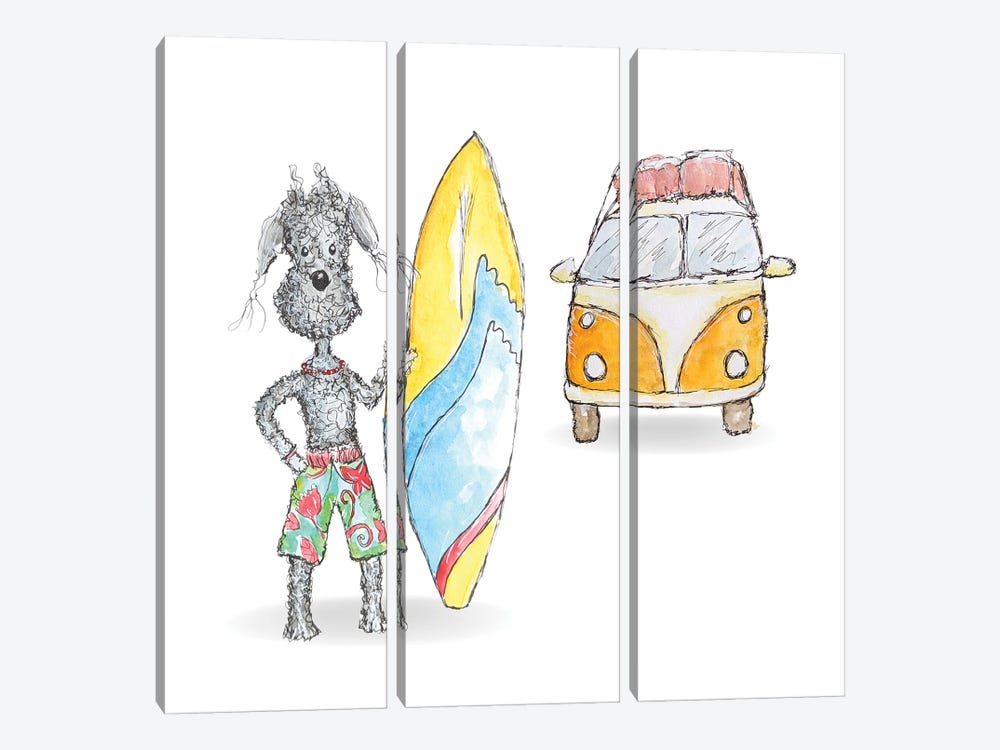 Summer's Adventure by The Quaint and Quirky 3-piece Canvas Print