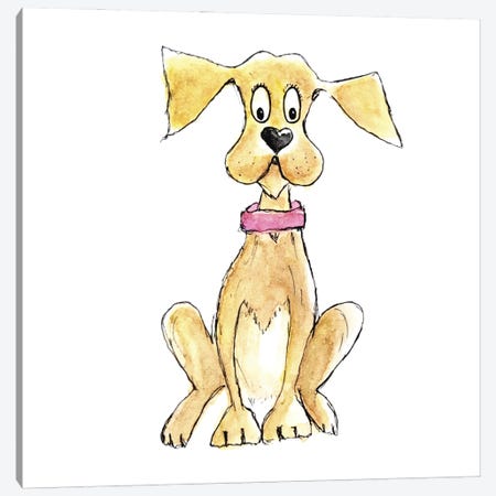 Yellow Labrador Canvas Print #QQY3} by The Quaint and Quirky Canvas Artwork