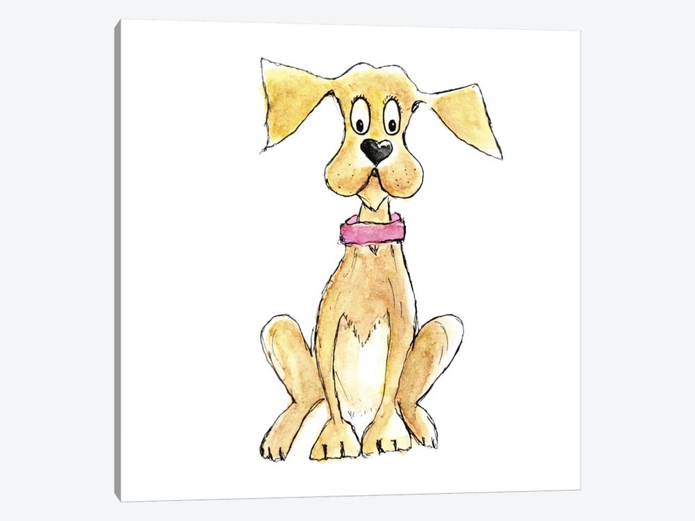 Yellow Labrador by The Quaint and Quirky 1-piece Art Print