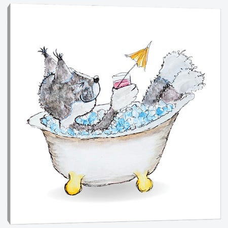 Haggis In The Bath Canvas Print #QQY42} by The Quaint and Quirky Canvas Wall Art