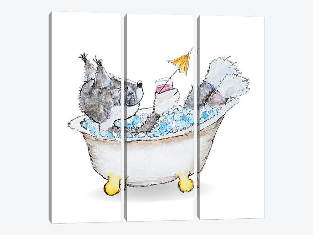 Haggis In The Bath by The Quaint and Quirky 3-piece Canvas Wall Art