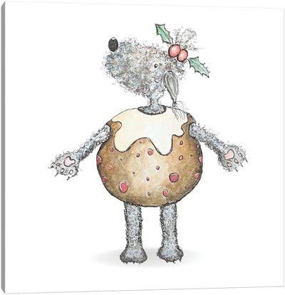 Summer In Her Christmas Pudding Suit Canvas Art Print - The Quaint and Quirky