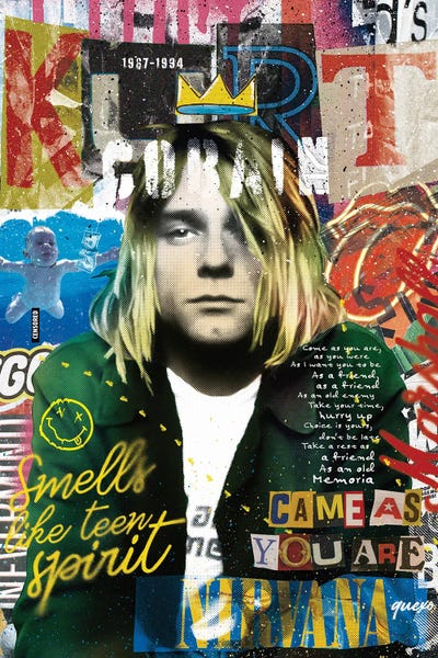 Kurt Cobain Art Print by Quexo Designs iCanvas
