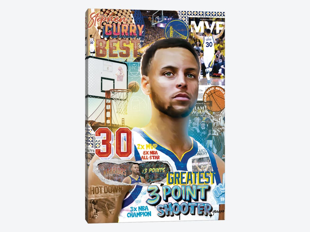Stephen Curry by Quexo Designs 1-piece Canvas Wall Art