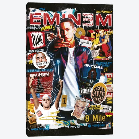 The Real Slim Shady Canvas Print #QXD19} by Quexo Designs Canvas Artwork