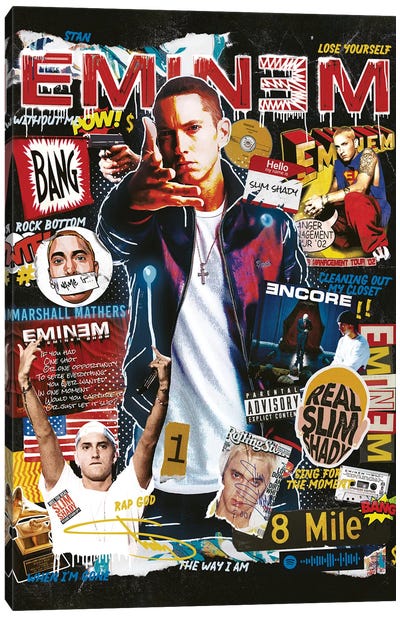 The Real Slim Shady Canvas Art Print - Limited Edition Musicians Art