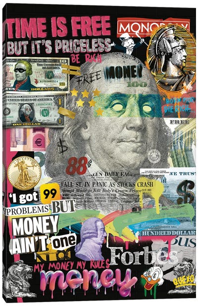 99 Problems Canvas Art Print - Money Art