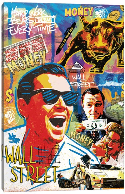The Wolf Of Wall Street Canvas Art Print - Fictional Character Art