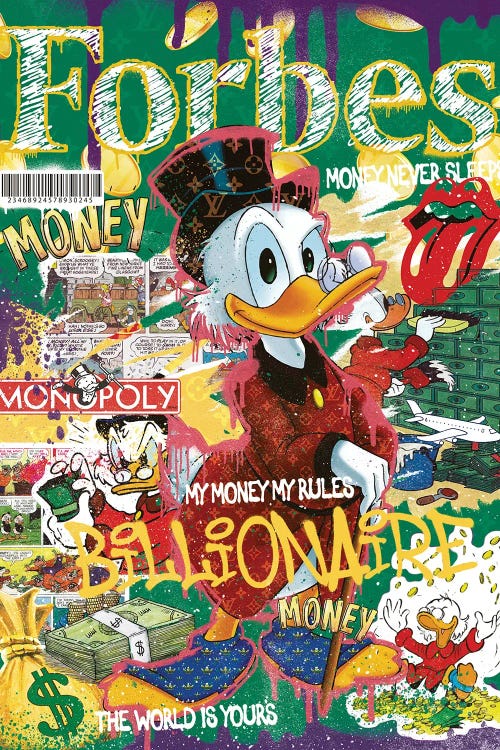 Uncle Scrooge Forbes by Quexo Designs wall art