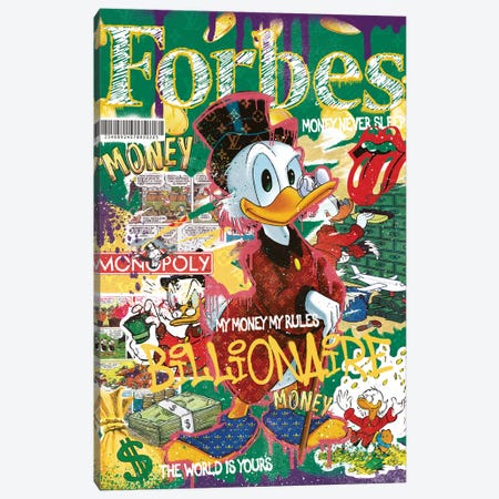 Uncle Scrooge Forbes Canvas Print #QXD21} by Quexo Designs Canvas Print