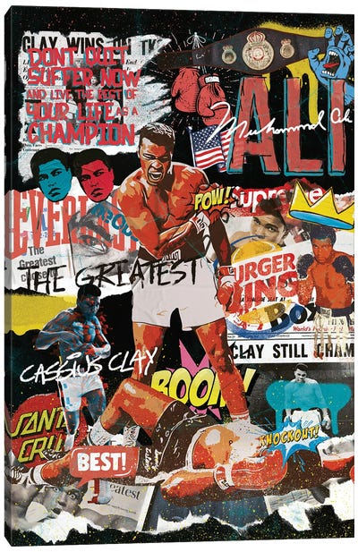 Ali - The Greatest Canvas Art Print - Athlete & Coach Art