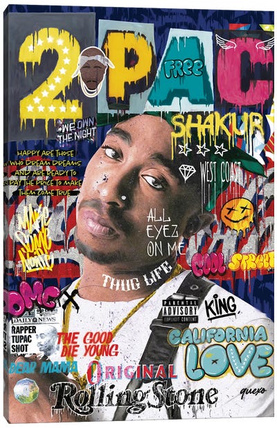 All Eyez On Me Canvas Art Print - Tupac Shakur