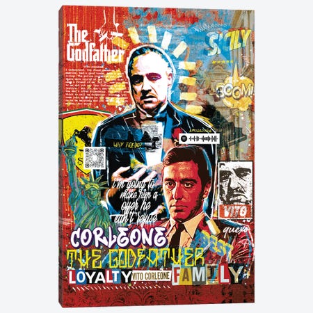 Godfather Vol.2 Canvas Print #QXD52} by Quexo Designs Canvas Art