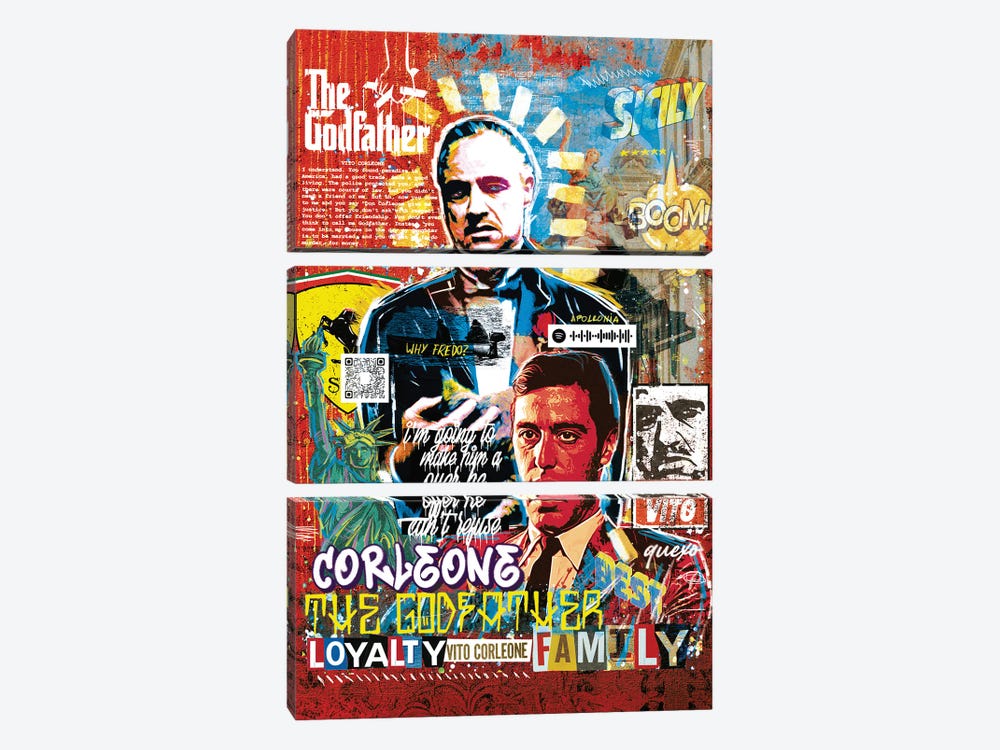 Godfather Vol.2 by Quexo Designs 3-piece Canvas Wall Art