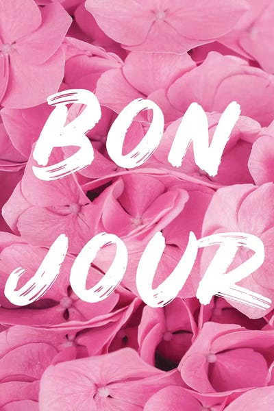 Grace Digital Art Co: Bonjour in Pink by Grace Digital Art Co