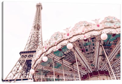 Paris Carousel VI Canvas Art Print - Amusement Park Art