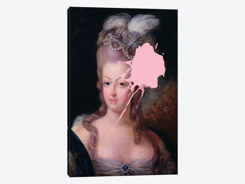 Marie Antoinette Pink Paint by Grace Digital Art Co 1-piece Canvas Print