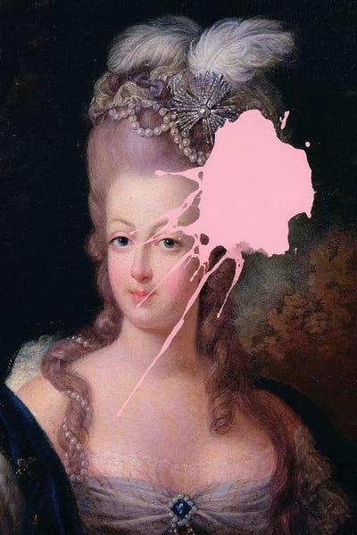 Satirical Humor: Marie Antoinette Pink Paint by Grace Digital Art Co