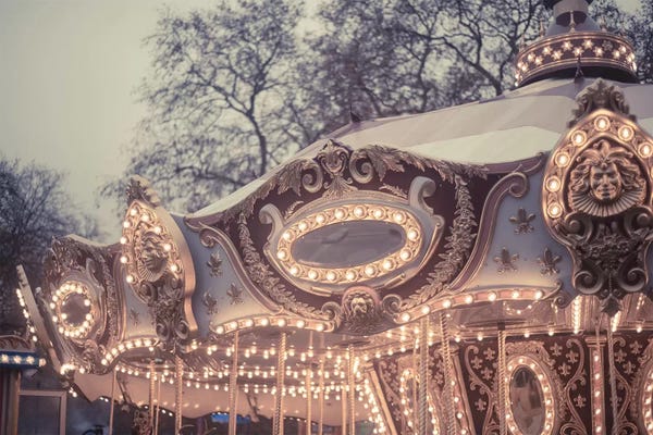 Amusement Parks: Jewel Carousel by Grace Digital Art Co