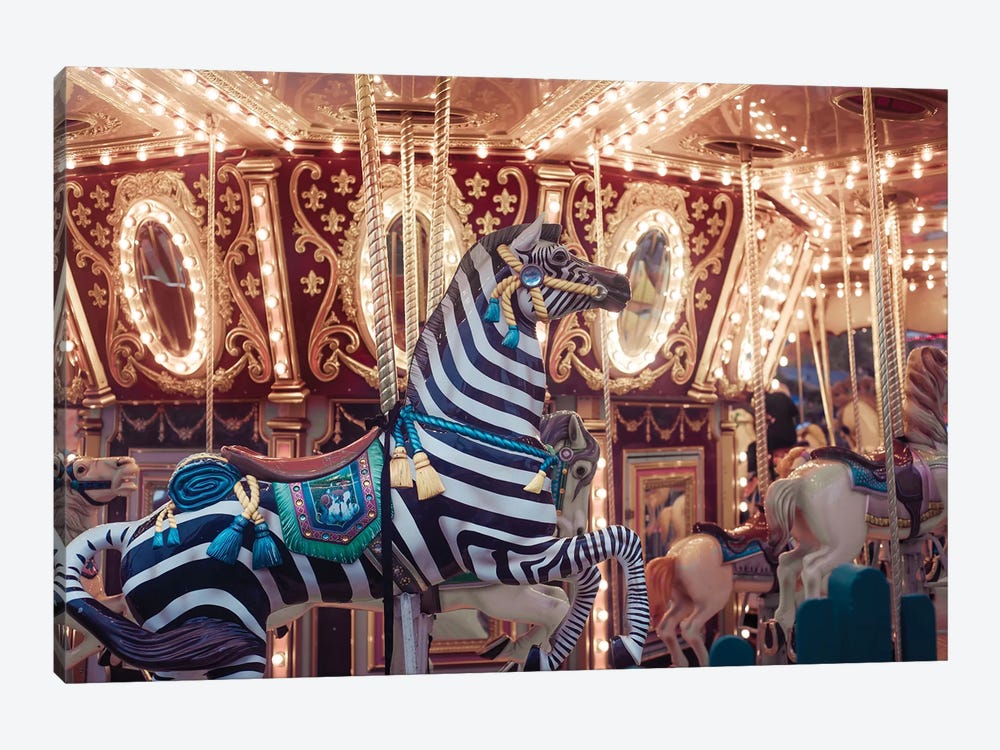 Zebra Carousel by Grace Digital Art Co 1-piece Art Print