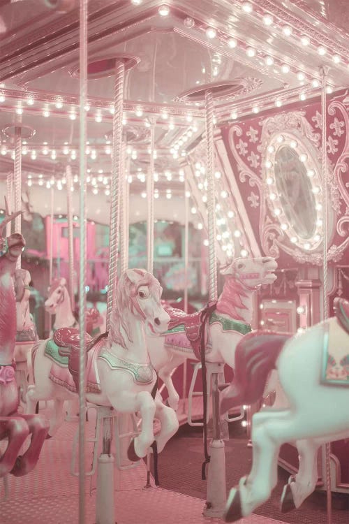 Pastel Pink Carousel by Grace Digital Art Co wall art