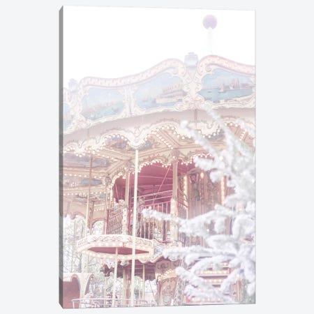 Christmas Carousel Canvas Print #RAB133} by Grace Digital Art Co Canvas Artwork