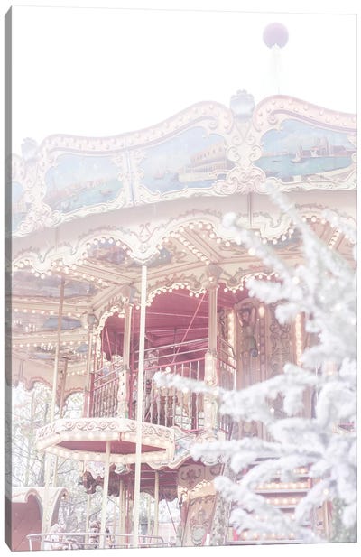 Christmas Carousel Canvas Art Print - Carousels
