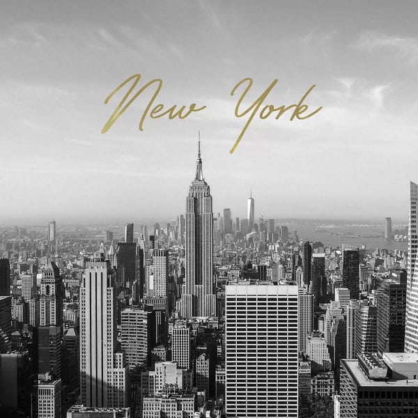 Grace Digital Art Co: Golden New York by Grace Digital Art Co