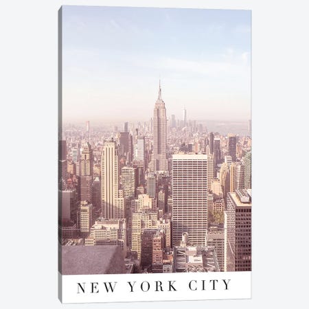 New York City Travel Poster Canvas Print #RAB145} by Grace Digital Art Co Canvas Artwork