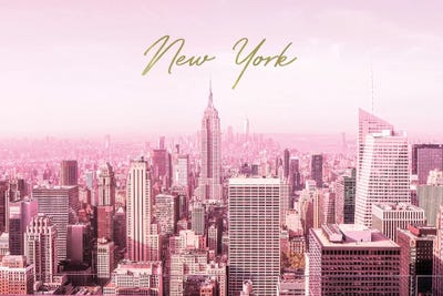 Pink New York by Grace Digital Art Co art print