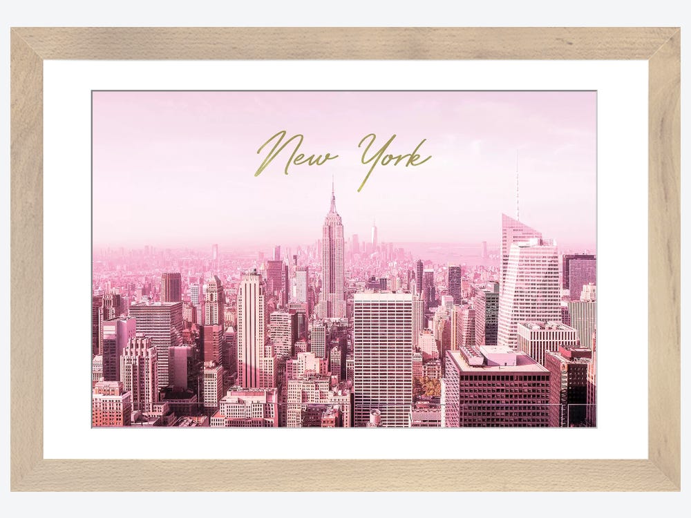 Blush Pink Wall Art New York City Photography Print -  UK