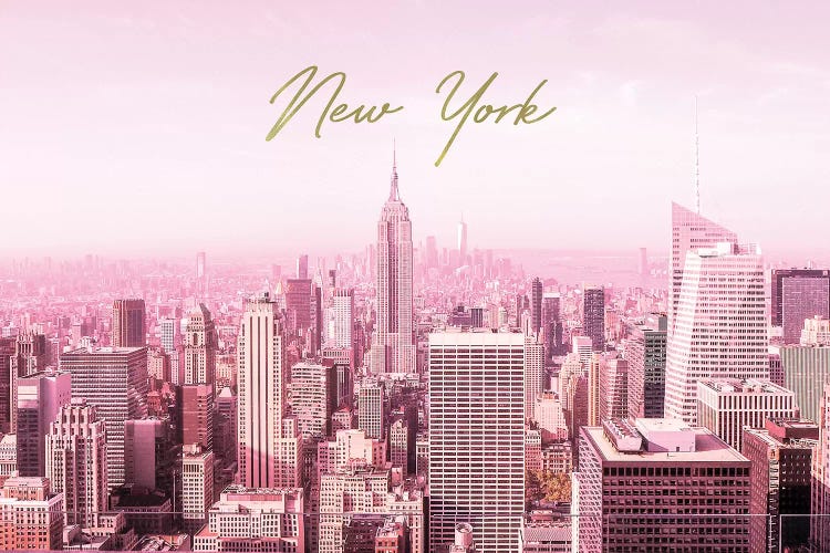 Pink New York by Grace Digital Art Co wall art