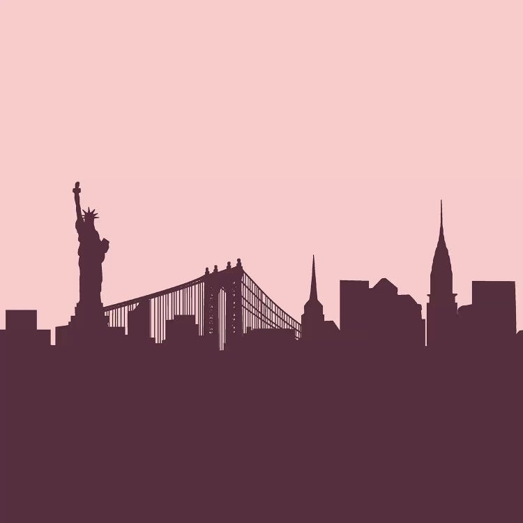 New York Skyline Graphic Print