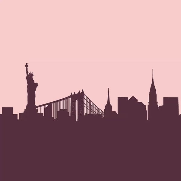 Grace Digital Art Co: New York Skyline Graphic Print by Grace Digital Art Co