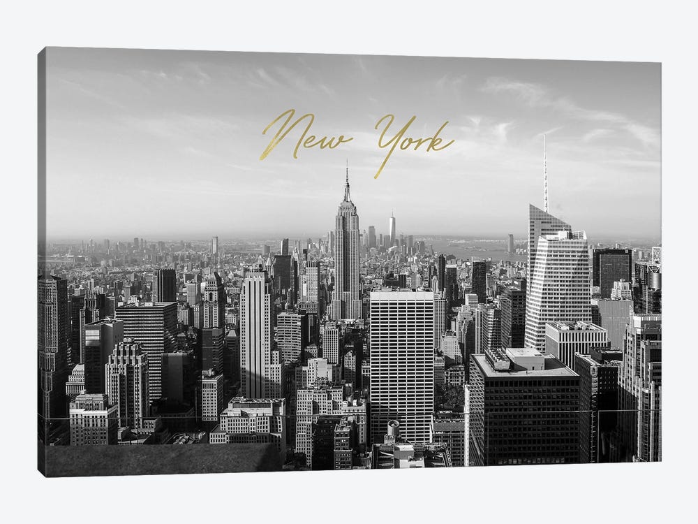New York In Black And White by Grace Digital Art Co 1-piece Canvas Artwork