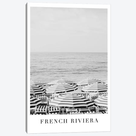 French Riviera Black And White Travel Print Canvas Print #RAB159} by Grace Digital Art Co Canvas Artwork