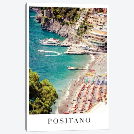 Positano Travel Poster Canvas Print #RAB160} by Grace Digital Art Co Art Print