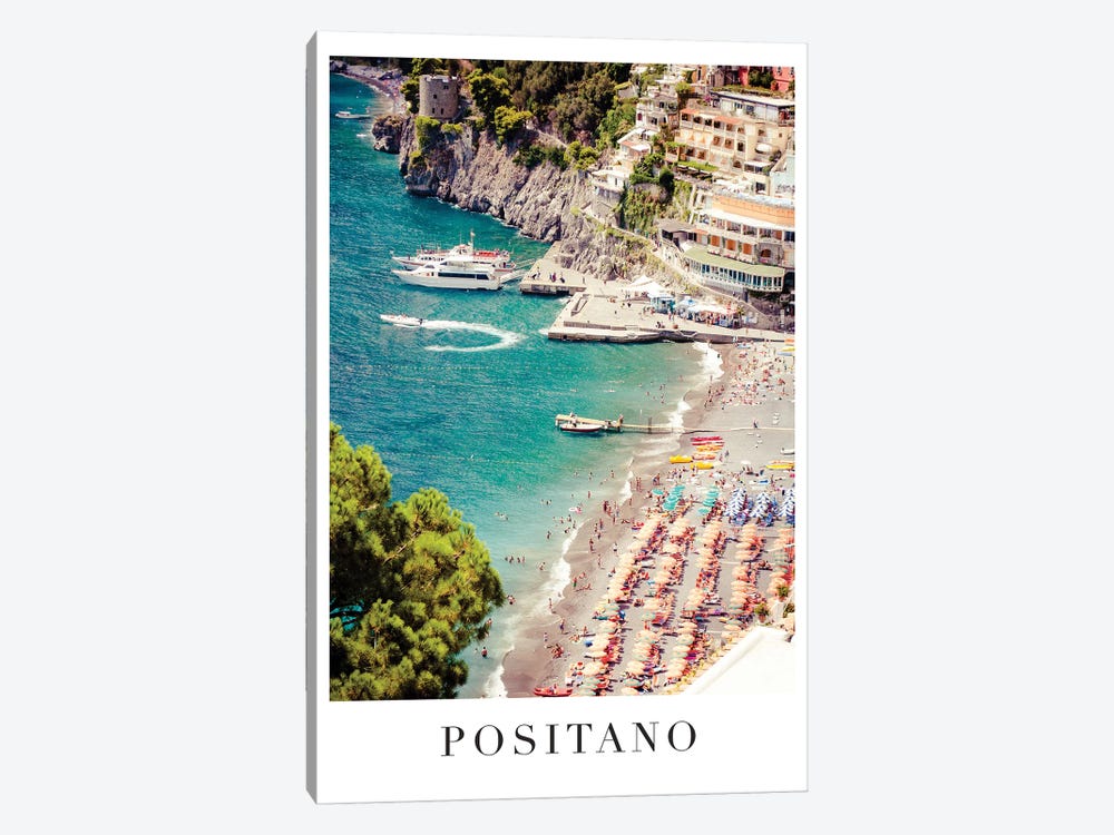 Positano Travel Poster by Grace Digital Art Co 1-piece Canvas Art