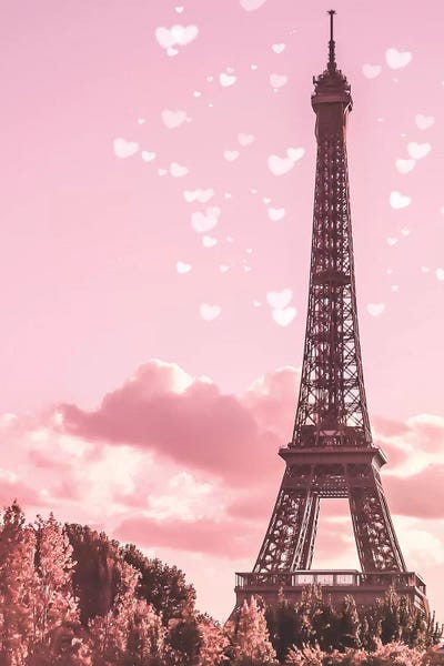 Barbiecore: Pink Eiffel Tower by Grace Digital Art Co