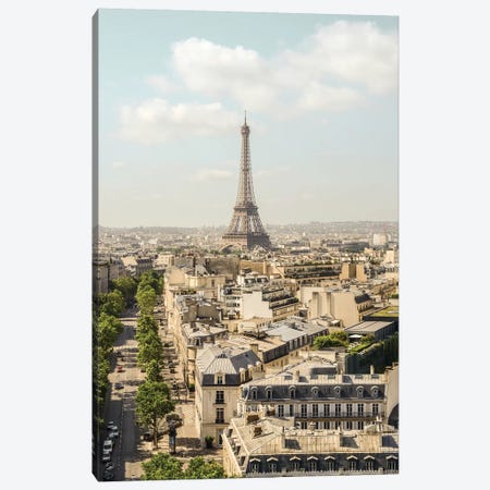 Eiffel Tower View II Canvas Print #RAB166} by Grace Digital Art Co Canvas Wall Art