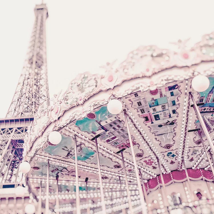 Eiffel Tower Carousel Light by Grace Digital Art Co wall art
