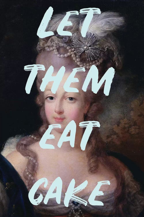Marie Antoinette Blue Text by Grace Digital Art Co wall art