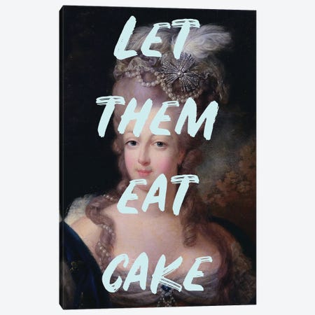 Marie Antoinette Blue Text Canvas Print #RAB173} by Grace Digital Art Co Canvas Wall Art