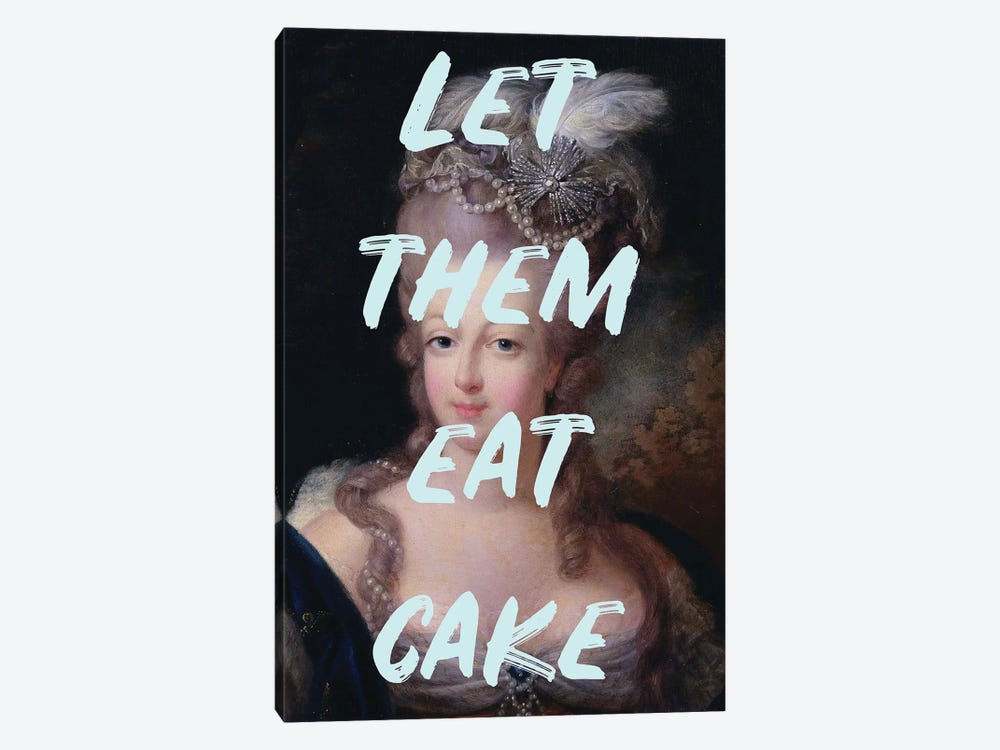 Marie Antoinette Blue Text by Grace Digital Art Co 1-piece Canvas Art