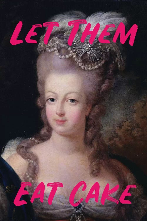 Marie Antoinette Hot Pink Text by Grace Digital Art Co wall art