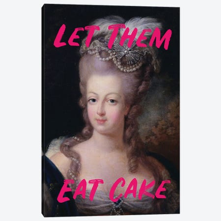 Marie Antoinette Hot Pink Text Canvas Print #RAB174} by Grace Digital Art Co Canvas Print