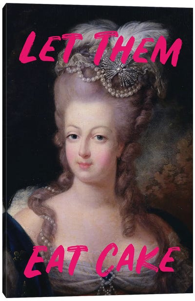 Marie Antoinette Hot Pink Text Canvas Art Print - Marie Antoinette