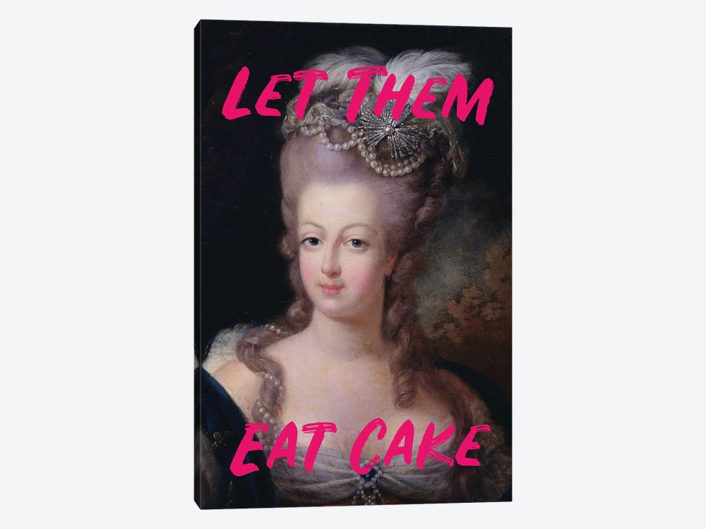 Marie Antoinette Hot Pink Text by Grace Digital Art Co 1-piece Canvas Art Print
