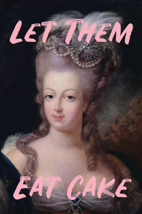 Marie Antoinette Pink Text X by Grace Digital Art Co wall art