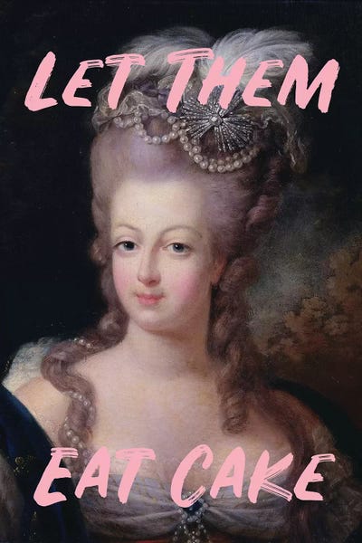 Grace Digital Art Co: Marie Antoinette Pink Text X by Grace Digital Art Co